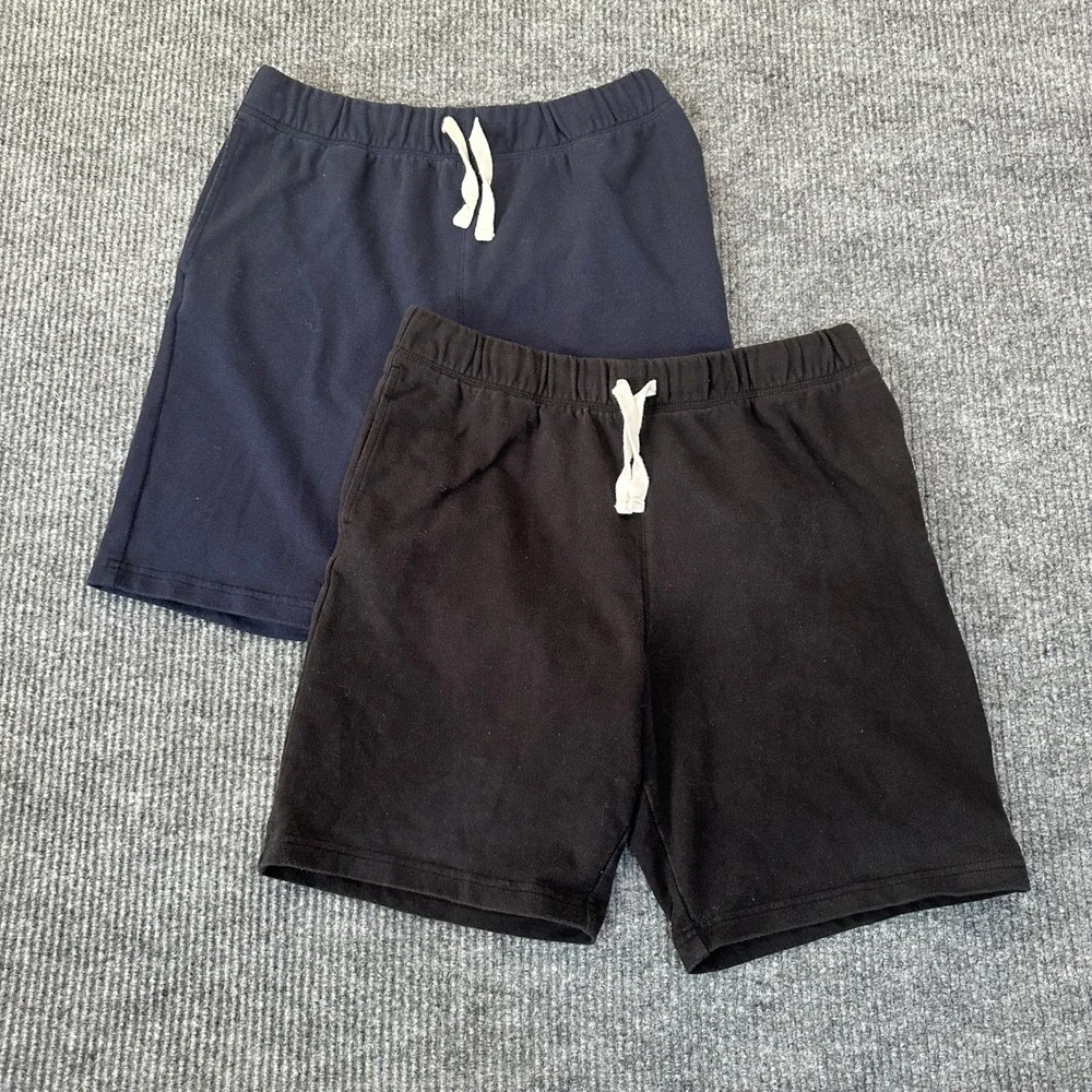 The Children's Place Active Jersey Shorts 16 XXL Husky Black Navy 2-Pack Cotton